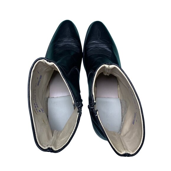 Durango Black Leather Side Zip Up Short Western Boots Mens Size 10.5 D USA Made - Picture 8 of 9